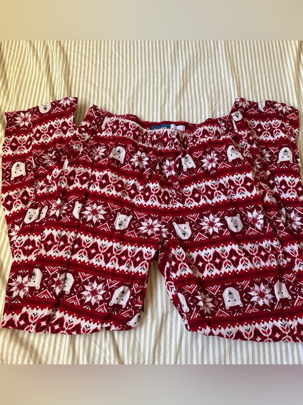 Old Navy Red Polar Bear Print Kids Pajama Bottoms